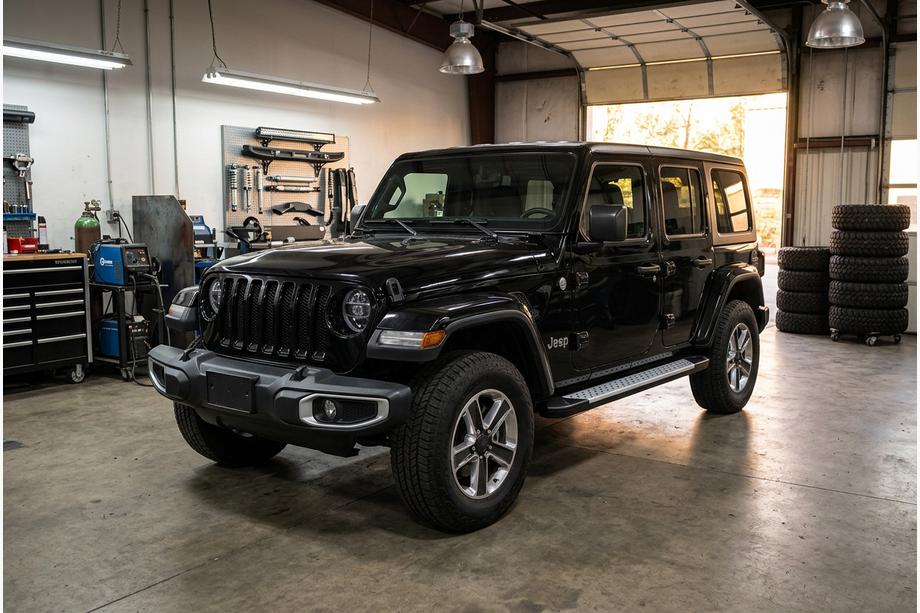 Jeep Wrangler 2018– Stranske stopnice Allmond Grey (2 kosa, aluminij) Image