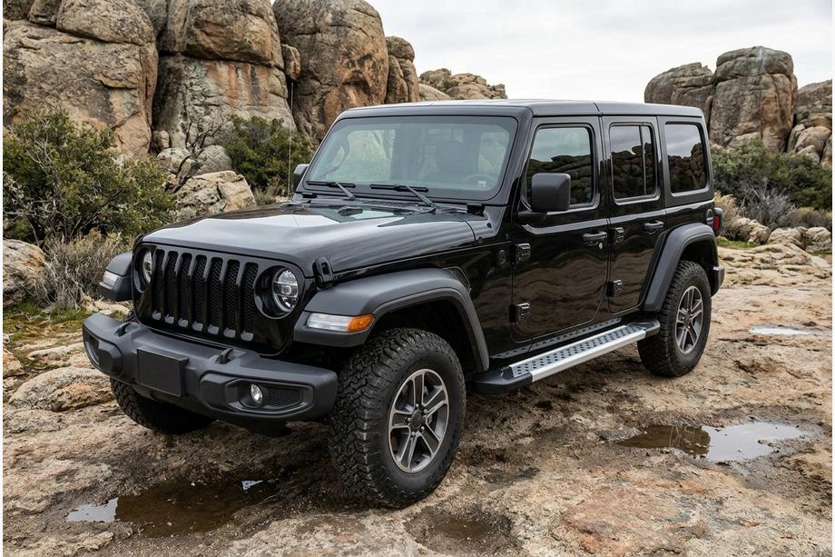 Jeep Wrangler 2018– Stranske stopnice Vision New Grey (2 kos, aluminij) Image
