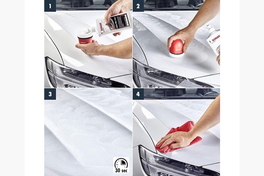 Sonax NanoPro barvna polirna pasta z voskom, bela, 250 ml Fotografija 2