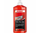 Sonax NanoPro barvna polirna pasta z voskom rdeča 500 ml fotografija 1