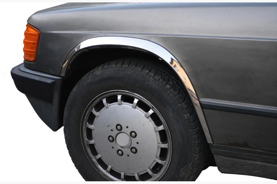 Mercedes W201 (190) 1982–1993 Obrobe blatnikov 1982-1989 (4 kos, nerjavno jeklo) Fotografija 1