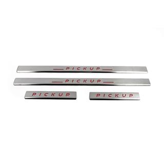 Nerjaveče letve pragov Carmos V2 (4 kos, inox) Nissan NP300 1999–2015 fotografija 2