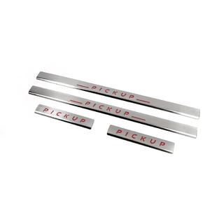 Nerjaveče letve pragov Carmos V2 (4 kos, inox) Nissan NP300 1999–2015 fotografija 1