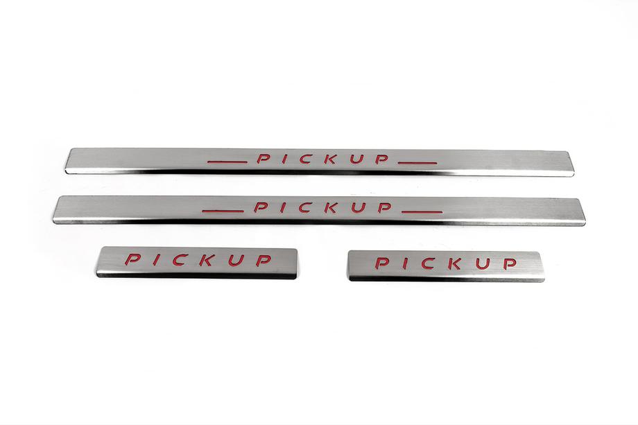 Nissan NP300 1999–2015 Nerjaveče letve pragov Carmos V2 (4 kos, inox) Fotografija 2