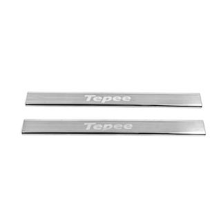 Zaščitne letve pragov Carmos V3 (nerjaveče jeklo) Peugeot Partner Tepee 2008–2018 fotografija 1