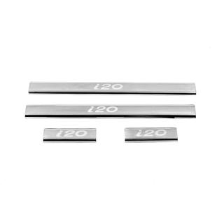 Nerjaveče letve pragov Carmos V2 (4 kos, inox) Hyundai I-20 2008–2012 fotografija 2