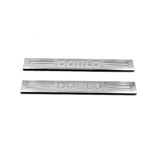 Pokrovi pragov vrat V4 (Carmos, 2 kos, nerjavno jeklo) Fiat Doblo I 2005–2010 fotografija 2