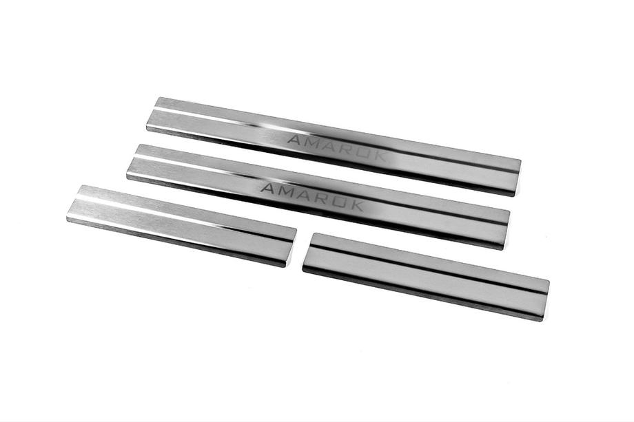 Volkswagen Amarok 2010–2022 Nerjaveče letve pragov Carmos V2 (4 kos, inox) Image