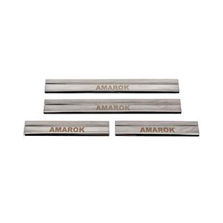 Carmos V3 letve za pragove (4 kosi, nerjaveče jeklo) Volkswagen Amarok 2010–2022 fotografija 1