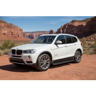 Stranski pragovi Tayga Black (2 kos, aluminij) BMW X3 F25 2011–2018 fotografija 1