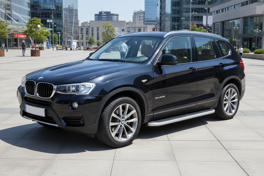 BMW X3 F25 2011–2018 Stranski pragovi Tayga Grey (2 kosa, aluminij) Image
