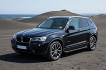 BMW X3 F25 2011–2018 Bočne stopnice Allmond Black (2 kosa, aluminij) fotografija 1