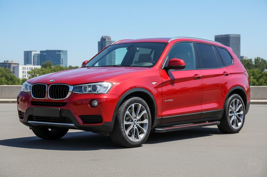 BMW X3 F25 2011–2018 Bočne stopnice Maya Red (2 kos, aluminij) Image