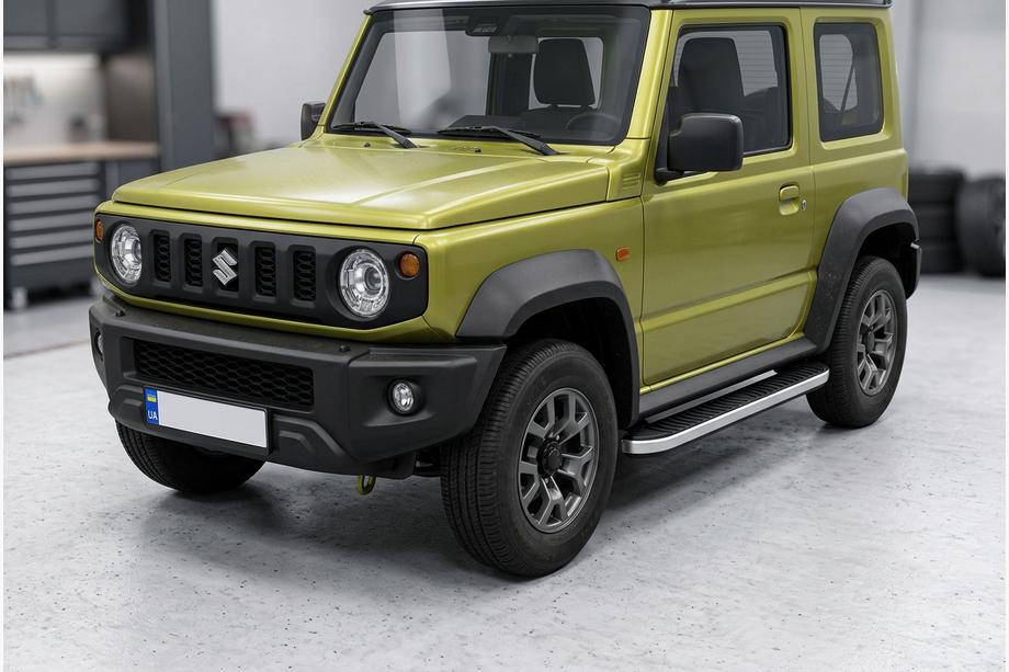 Suzuki Jimny 2018– Stranski pragovi Tayga Grey (2 kosa, aluminij) Image