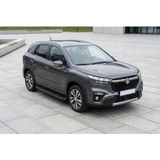 Stranski pragovi Tayga Black (2 kos, aluminij) Suzuki SX4 S-Cross 2021– fotografija 1