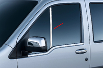 Ford Connect 2002–2006 Vertikalna okrasna letvica za trikotno steklo (2 kosa, nerjaveče jeklo) OmsaLine - italijansko nerjavno jeklo fotografija 1