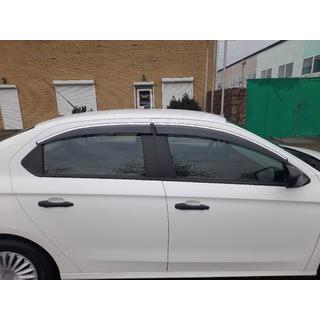 Vetrni deflektorji za okna s kromirano okrasno letvijo (4 kosi, Sunplex Chrome) fotografija 3