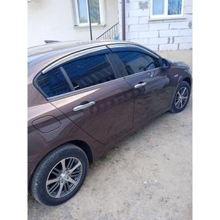 Vetrni deflektorji za okna s kromirano okrasno letvijo (4 kosi, Sunplex Chrome) fotografija 3