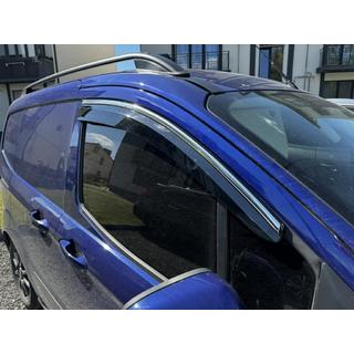 Vetrni deflektorji za okna s kromirano okrasno letvijo (4 kosi, Sunplex Chrome) fotografija 2