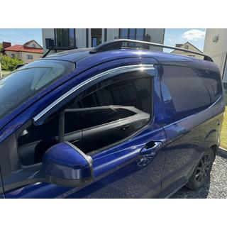 Vetrni deflektorji za okna s kromirano okrasno letvijo (4 kosi, Sunplex Chrome) fotografija 1