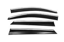 Hyundai Tucson TL 2016–2021 Vetrni deflektorji za okna s kromirano okrasno letvijo (4 kosi, Sunplex Chrome) fotografija 5