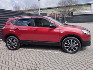 Nissan Qashqai 2007–2010 Vetrni deflektorji za okna s kromirano okrasno letvijo (4 kosi, Sunplex Chrome) fotografija 4