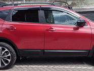Nissan Qashqai 2007–2010 Vetrni deflektorji za okna s kromirano okrasno letvijo (4 kosi, Sunplex Chrome) fotografija 1