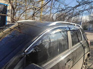 Nissan Qashqai 2007–2010 Vetrni deflektorji za okna s kromirano okrasno letvijo (4 kosi, Sunplex Chrome) fotografija 5