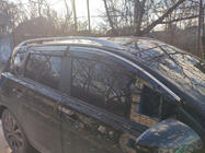 Nissan Qashqai 2007–2010 Vetrni deflektorji za okna s kromirano okrasno letvijo (4 kosi, Sunplex Chrome) fotografija 6