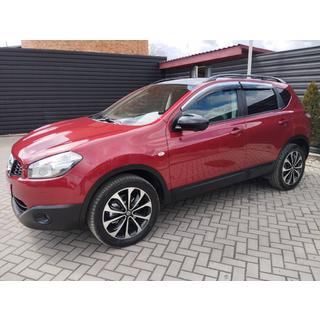 Vetrni deflektorji za okna s kromirano okrasno letvijo (4 kosi, Sunplex Chrome) Nissan Qashqai 2007–2010 fotografija 3