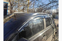 Nissan Qashqai 2010–2014 Vetrni deflektorji za okna s kromirano okrasno letvijo (4 kosi, Sunplex Chrome) fotografija 5