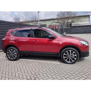 Vetrni deflektorji za okna s kromirano okrasno letvijo (4 kosi, Sunplex Chrome) Nissan Qashqai 2010–2014 fotografija 3