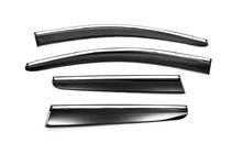 Peugeot 3008 2016–2023 Vetrni deflektorji za okna s kromirano okrasno letvijo (4 kosi, Sunplex Chrome) fotografija 3