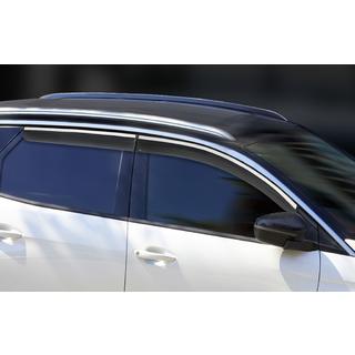 Vetrni deflektorji za okna s kromirano okrasno letvijo (4 kosi, Sunplex Chrome) Peugeot 3008 2016–2023 fotografija 2