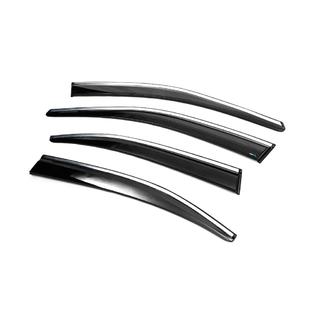 Vetrni deflektorji za okna s kromiranim okrasnim trakom Liftback (4 kosi, Sunplex Chrome) Skoda Octavia III A7 2013–2019 fotografija 2