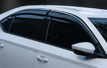 Skoda Superb 2015–2024 Vetrni deflektorji za okna s kromirano letvijo SD (4 kos, Sunplex Chrome) fotografija 1