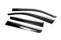 Toyota Hilux 2006–2015 Vetrni deflektorji za okna s kromirano okrasno letvijo (4 kosi, Sunplex Chrome) fotografija 6