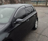 Volkswagen Golf 5 2003–2009 Vetrni deflektorji za okna s kromirano okrasno letvijo (4 kosi, Sunplex Chrome) fotografija 15
