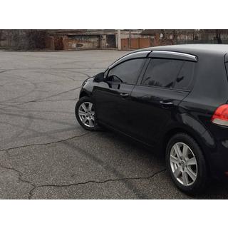 Vetrni deflektorji za okna s kromiranim robom HB (4 kos, Sunplex Chrome) Volkswagen Golf 6 2008–2014 fotografija 4