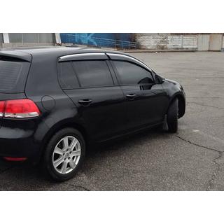 Vetrni deflektorji za okna s kromiranim robom HB (4 kos, Sunplex Chrome) Volkswagen Golf 6 2008–2014 fotografija 2