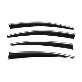 Vetrni deflektorji za okna s kromirano okrasno letvijo (4 kosi, Sunplex Chrome) Volkswagen Passat B6 2006–2012 fotografija 4