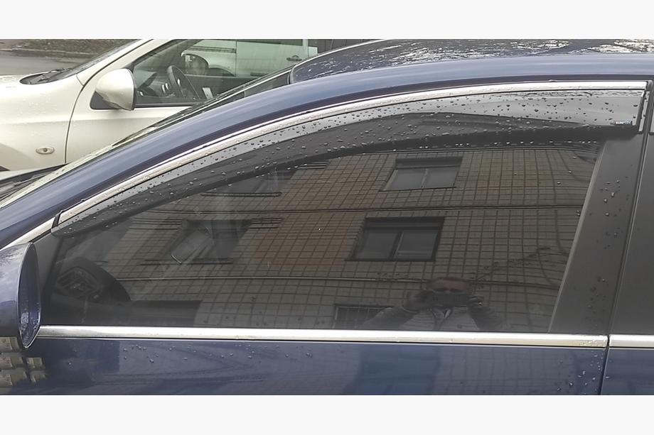 Volkswagen Passat B7 2012–2015 Vetrni deflektorji za bočna stekla s krom letvijo SD (4 kosi, EU, Sunplex Chrome) Fotografija 2