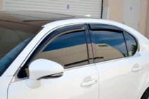 Lexus GS 2011–2020 Vetrni deflektorji oken s kromiranim okrasnim trakom (4 kosi, HIC) fotografija 1