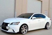 Lexus GS 2011–2020 Vetrni deflektorji oken s kromiranim okrasnim trakom (4 kosi, HIC) fotografija 3