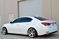 Lexus GS 2011–2020 Vetrni deflektorji oken s kromiranim okrasnim trakom (4 kosi, HIC) fotografija 4