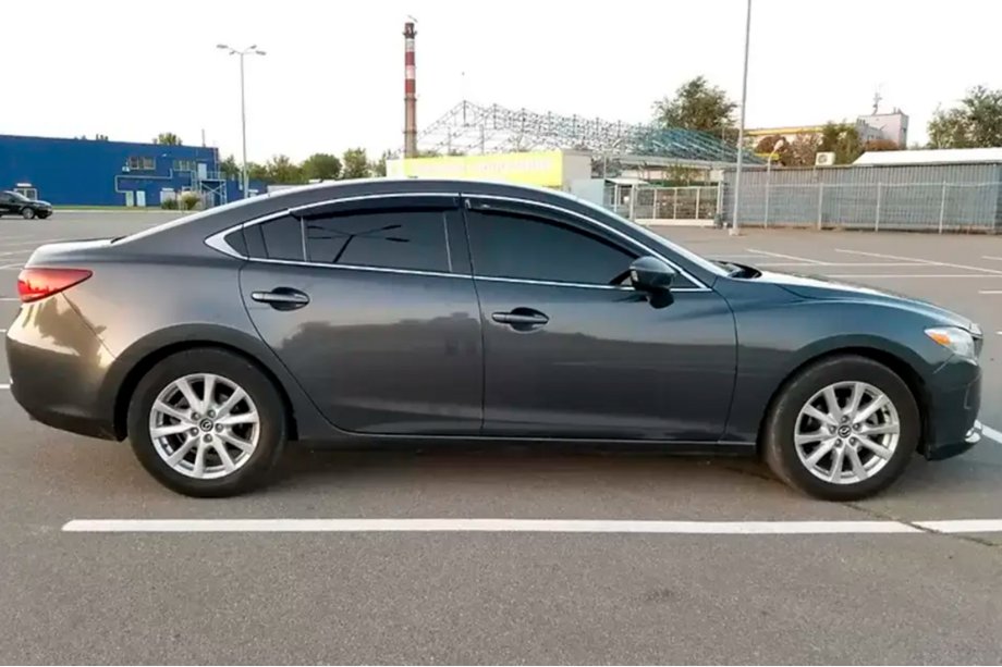 Mazda 6 2012–2024 Vetrni deflektorji za stranska okna s kromirano letvico SD (4 kosi, HIC) Image