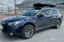Subaru Outback 2014–2019 Vetrni deflektorji za okna s kromirano letvijo (4 kosi, HIC) fotografija 3