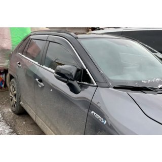 Vetrni deflektorji oken s kromiranim okrasnim trakom (4 kosi, HIC) fotografija 2