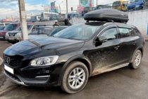 Volvo V60 2011–2018 Vetrni deflektorji za okna s kromirano letvijo (4 kosi, HIC) fotografija 1