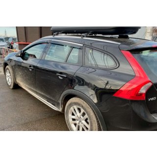 Vetrni deflektorji za okna s kromirano letvijo (4 kosi, HIC) Volvo V60 2011–2018 fotografija 2
